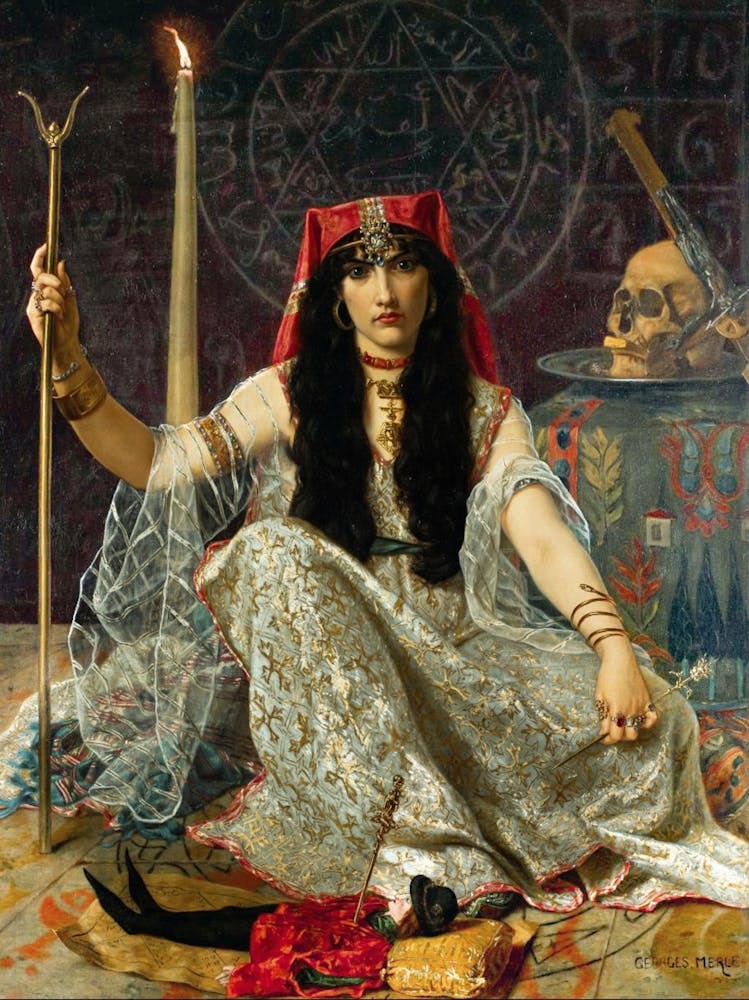L'Envoûteuse (The Sorceress) by Georges Merle 1883 | Oil on Canvas | HD Remastered Immaculate