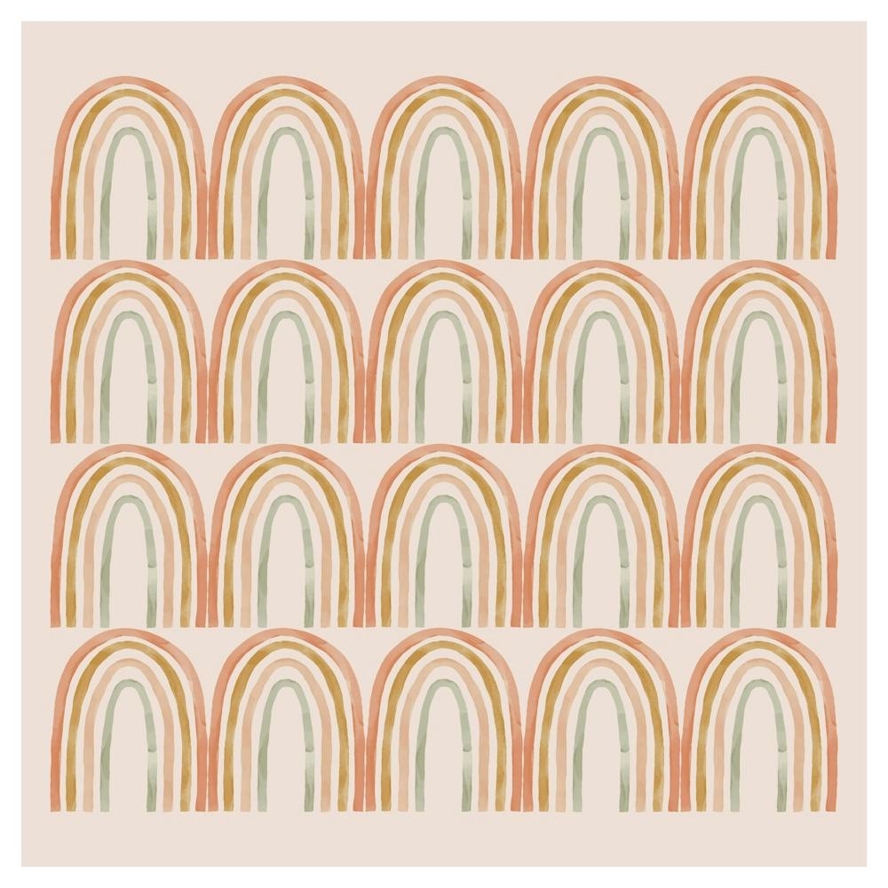 Multiple Watercolor Pastel Boho Rainbows Square