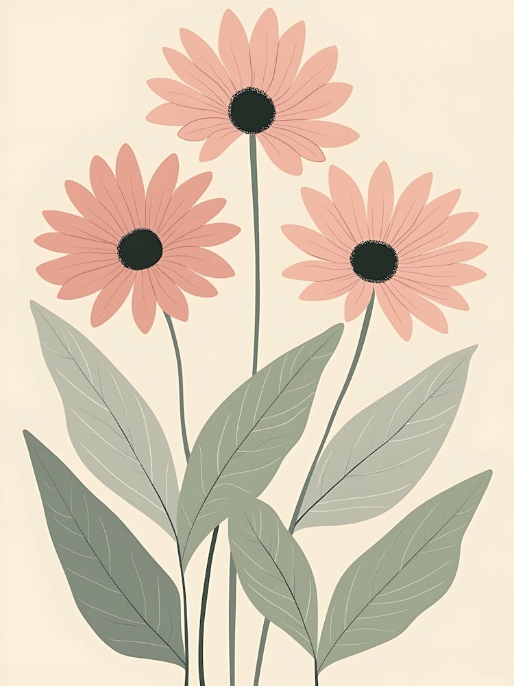 Delicate Stems in Soft Sage and Rose