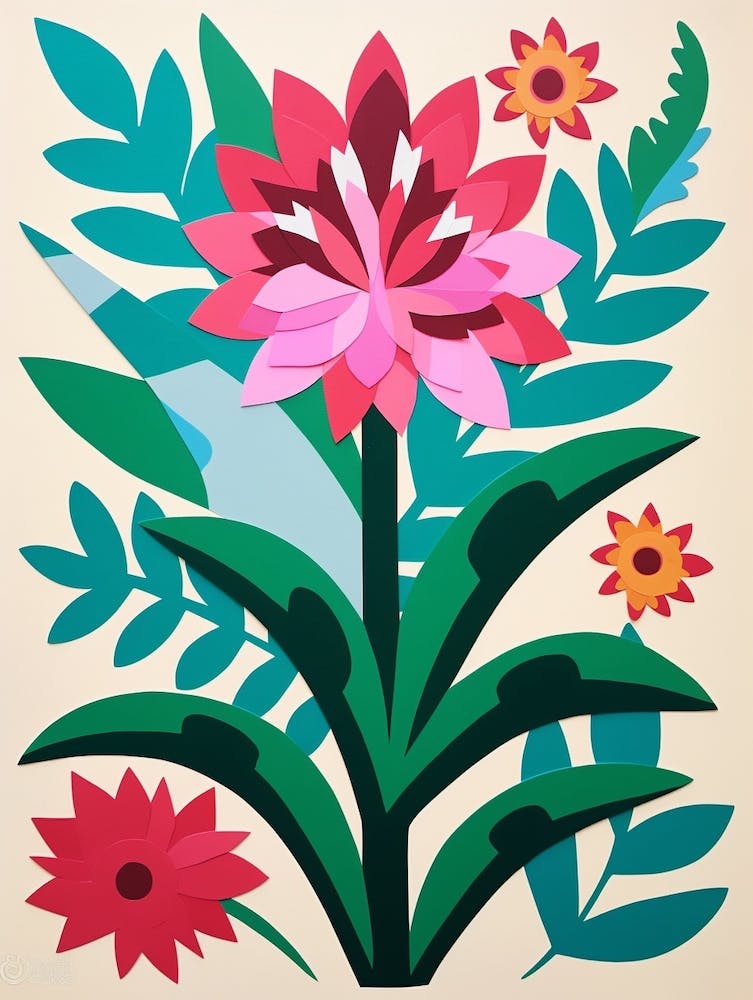 Cut Out Style Flower Art Veronica Flower 1
