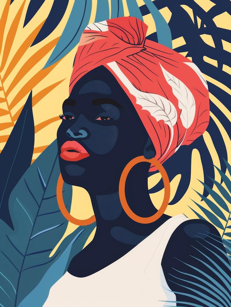African Woman With Turban 19