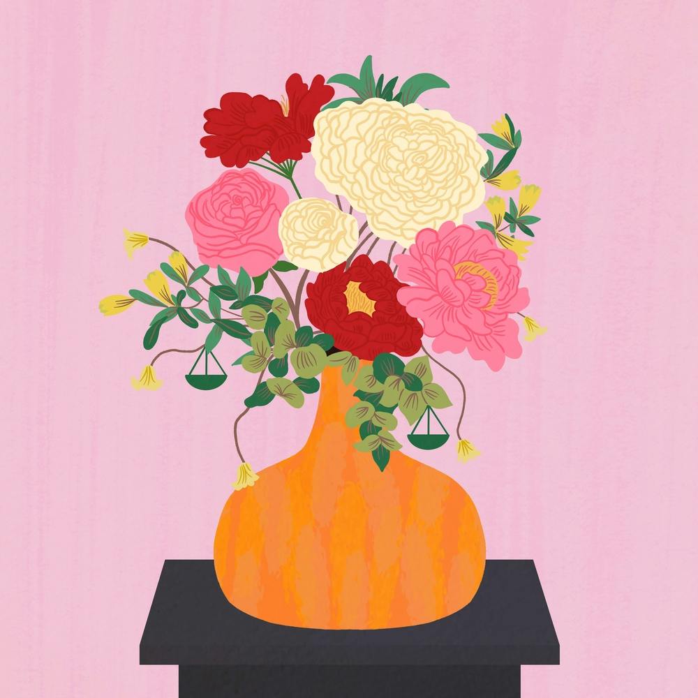 Flowers For Libra Square