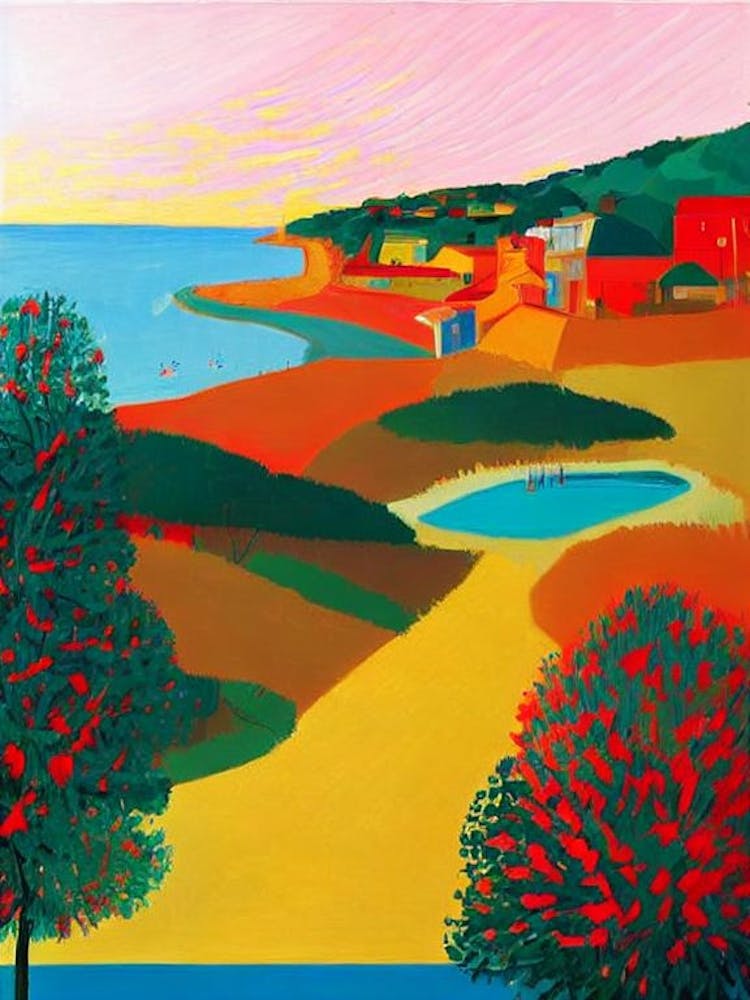 Odeceixe Beach, Algarve, Portugal Hockney Style