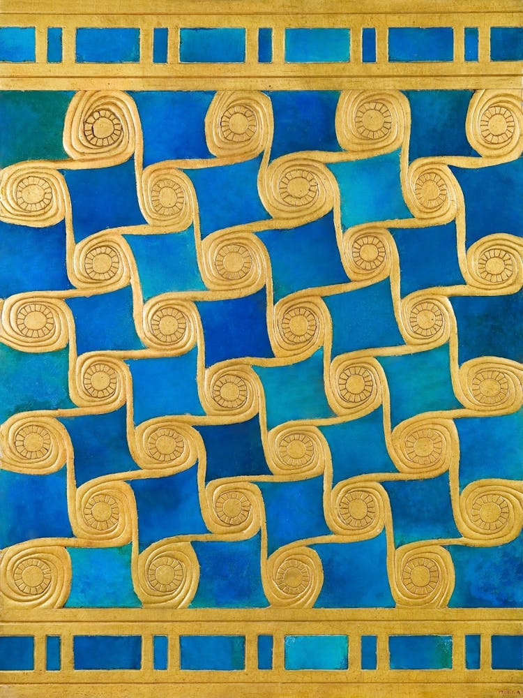 Blue And Gold Swirls