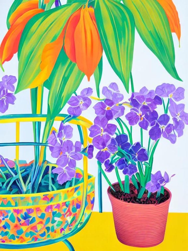 African Violet Eclectic Boho Plant