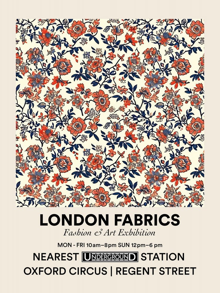 Poster Petalgrove London Fabrics Floral Pattern 4