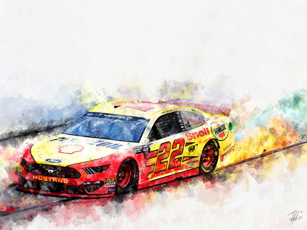 Joey Logano on Fire