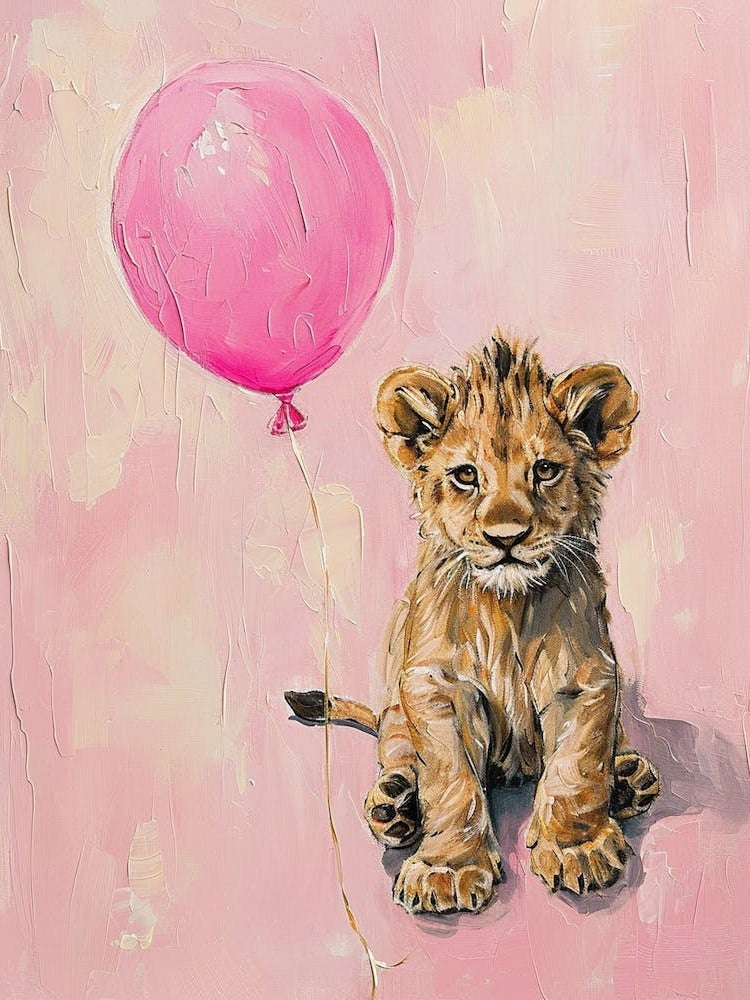 Cute Lion 2 With Balloon