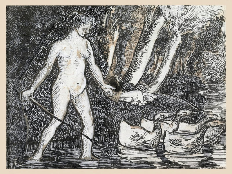 Baigneuse Aux Oies (1895), Camille Pissarro