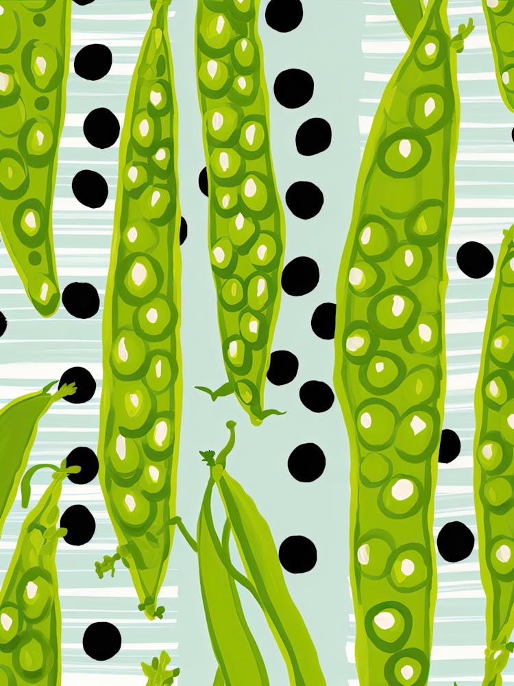 Green Peas Summer Illustration 4