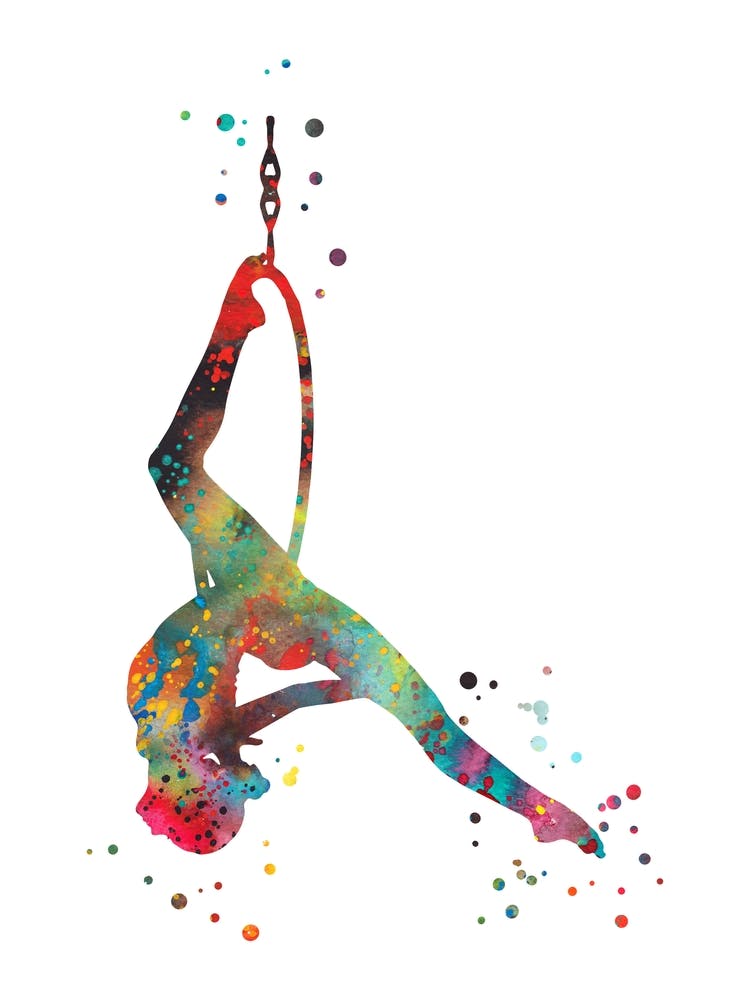 Aerial Hoop Lyra Aerial Ring Cerceau Cerceaux Watercolor 1