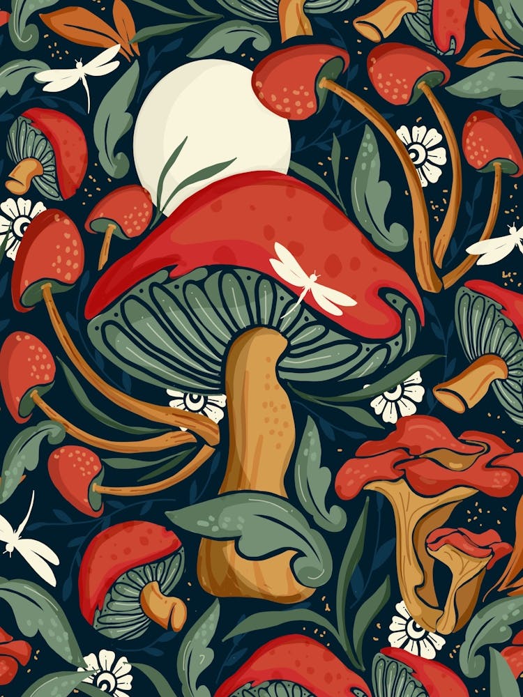 William Morris inspired Mushroom land