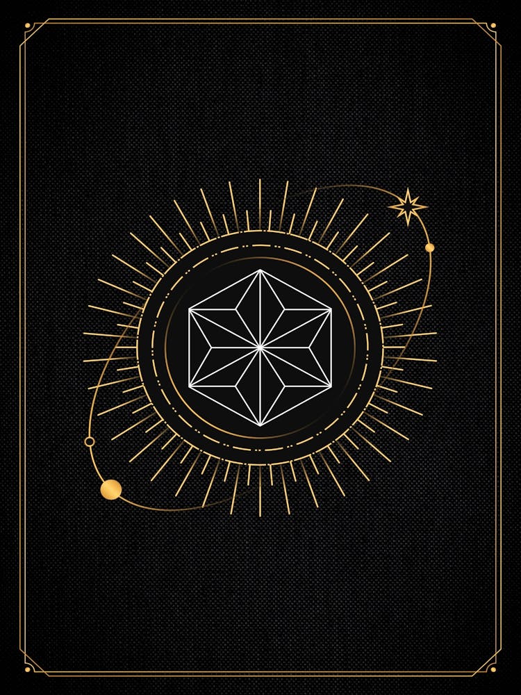 Saturn — 🃏 Tarot Card deck, Tarot geometric