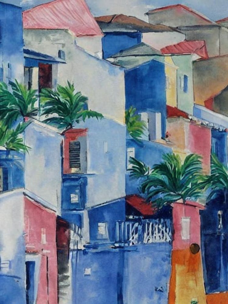 Port Of Fort De France Martinique Abstract Block 2 harbour