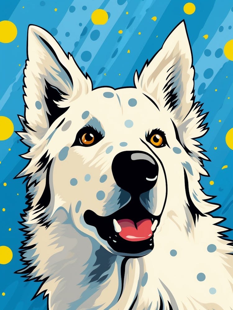 Pop Art Cartoon Samoyed 4