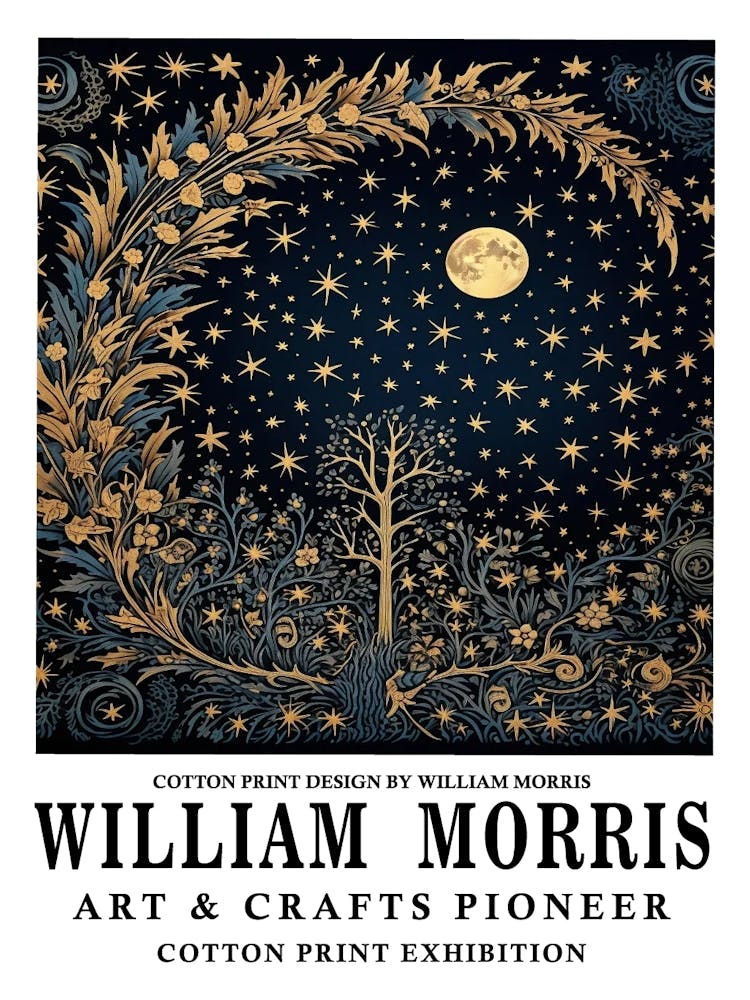 William Morris Print Moon Night Forest 31 3