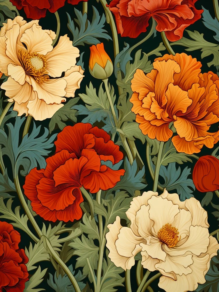 Poppy Seamless Pattern