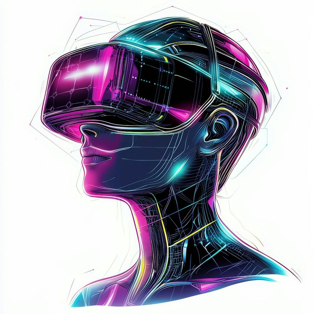 Vr Headset.Generated AI. Wall 16