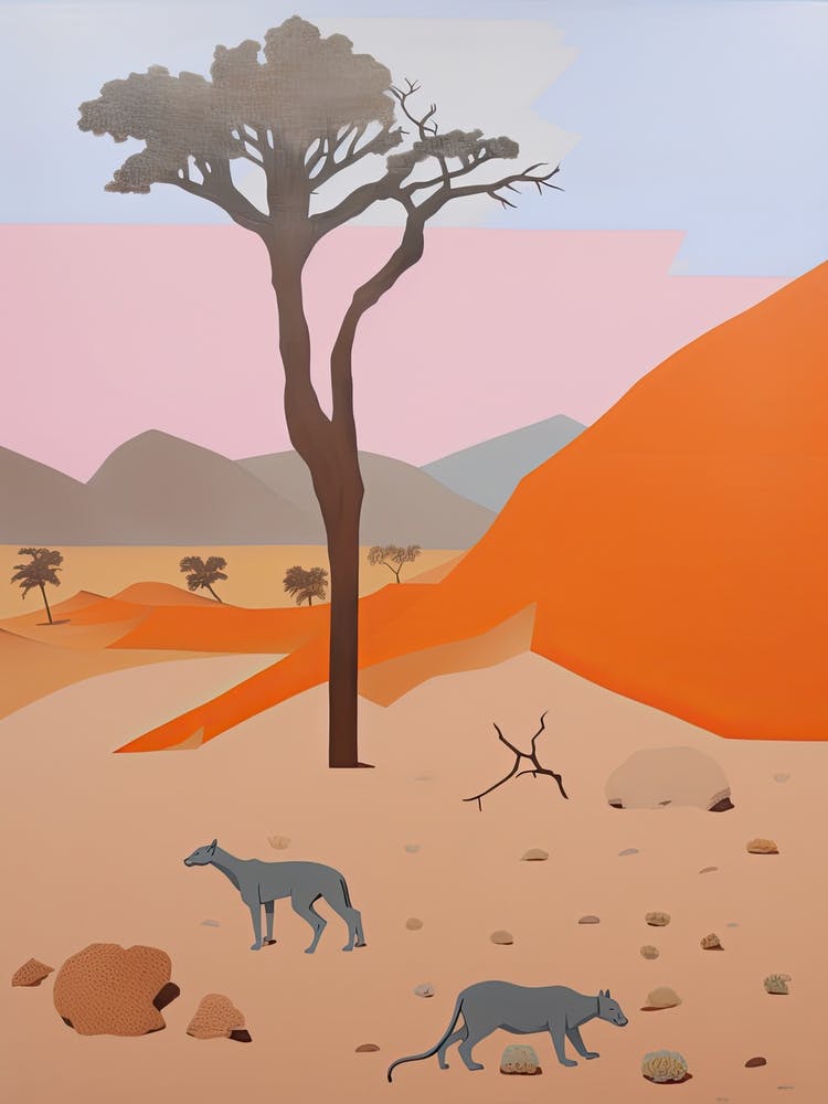 Thar Desert   Asia (India And Pakistan), Contemporary Abstract Illustration 3