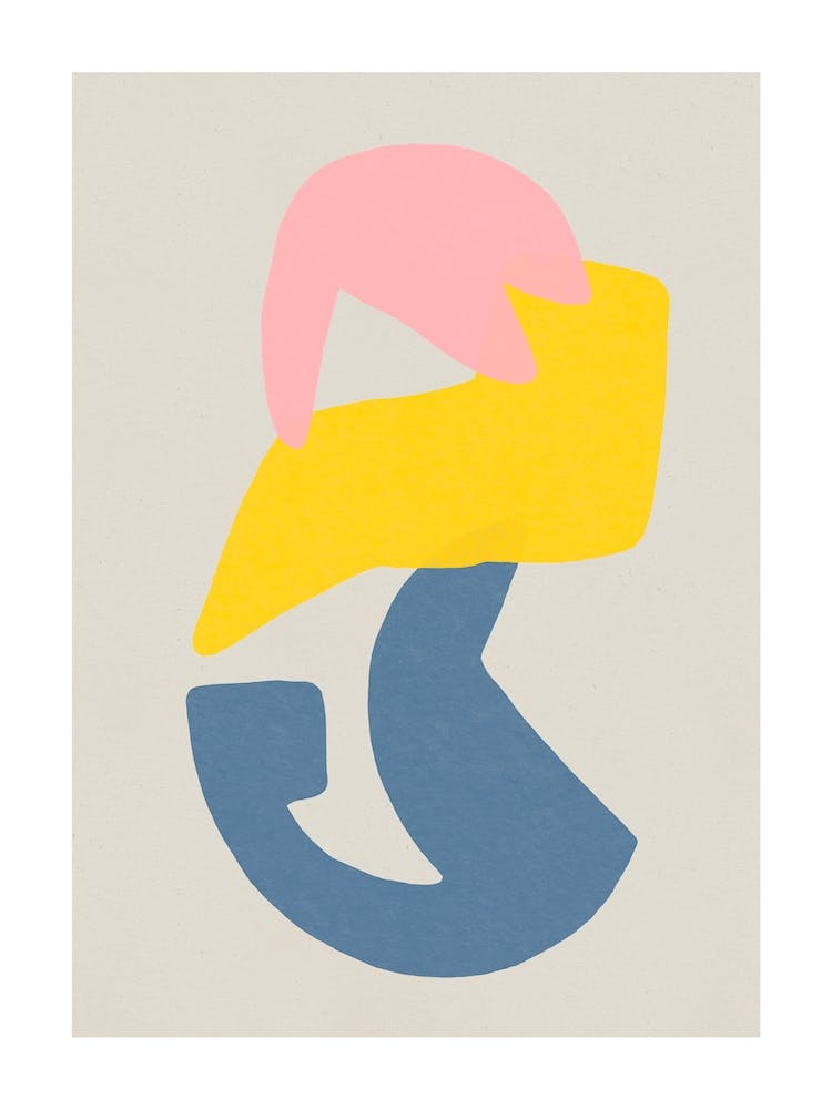 Bold coloured abstract shapes 1