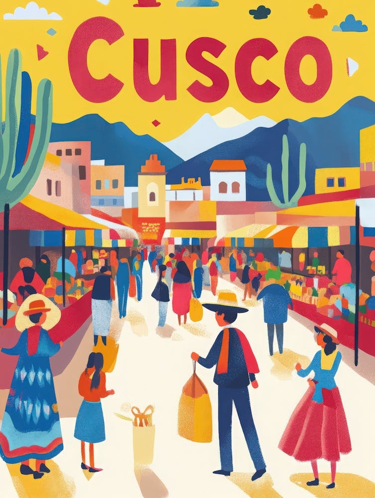 Aihrgdesign A 1970s Inspired Travel Poster For Cusco 2