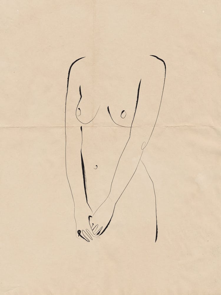 Nude On Vintage Paper 01