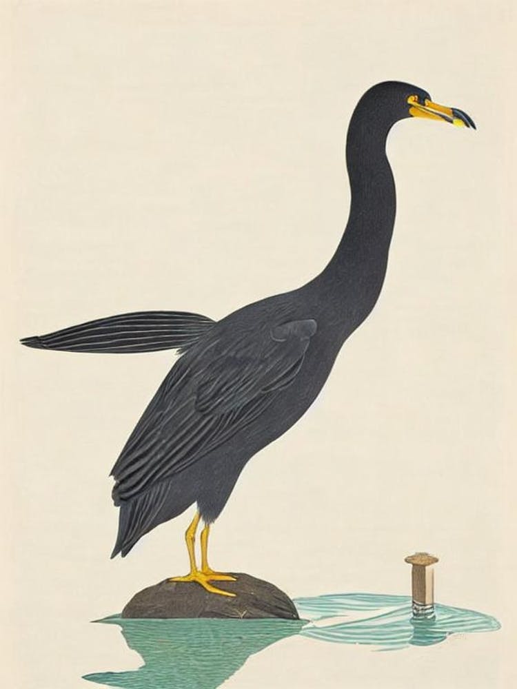 Cormorant Illustration Bird