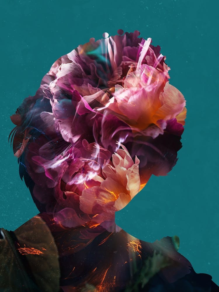 Princess Diana Flower Portrait 2