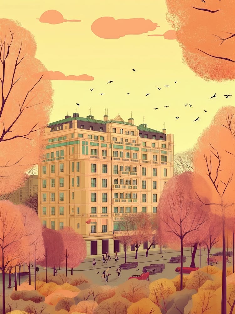 Madrid Spain Travel Illustration 2
