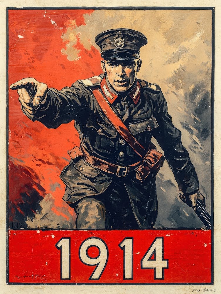Aihrgdesign A Vintage Recruitment Poster From 1914 Featuring 4