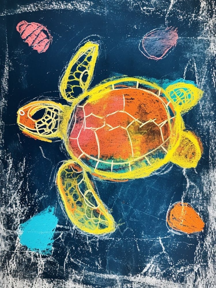 Sea Turtles & Shells Doodle