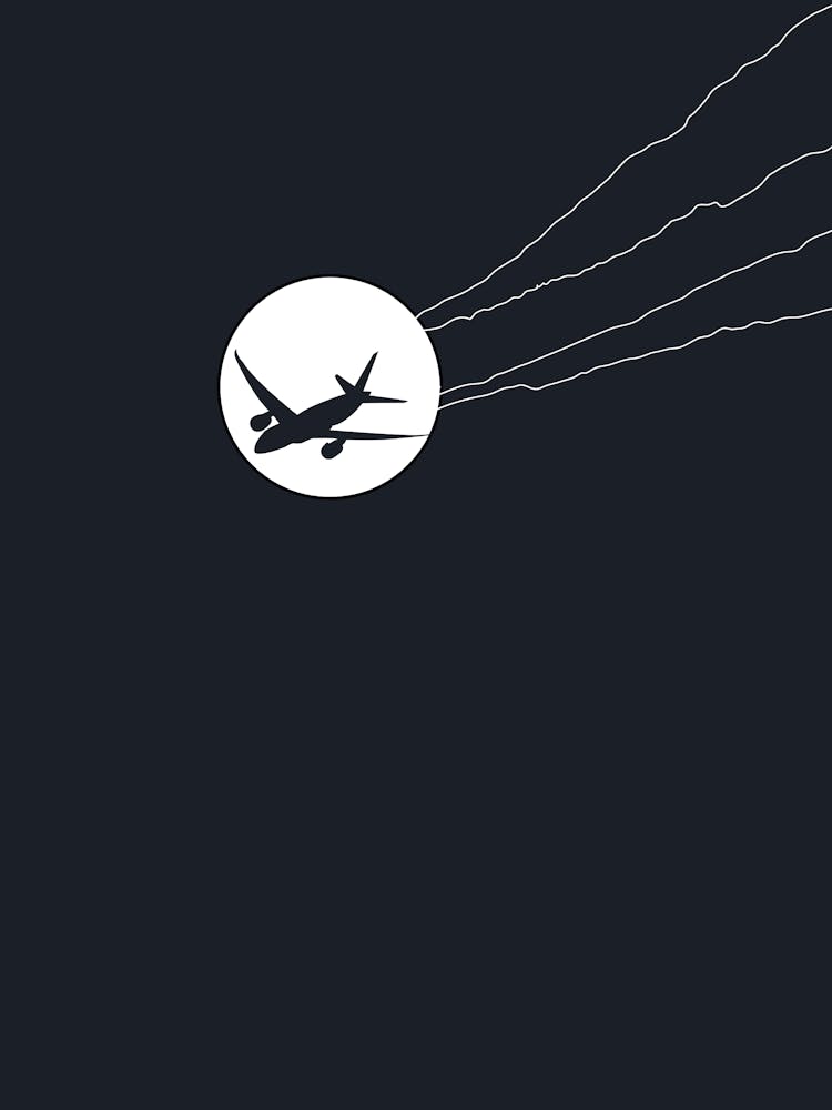Flugzeug fliegt am Himmel