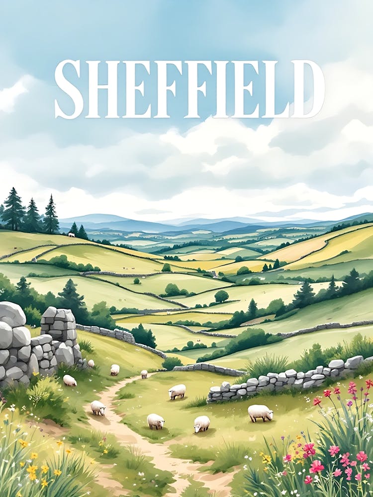 Sheffield Retro Vintage Travel V 02