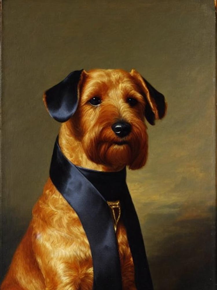 Lakeland Terrier Renaissance Portrait Oil Painting