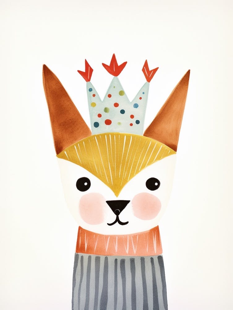 Little Fox 1 Wearing A Crown