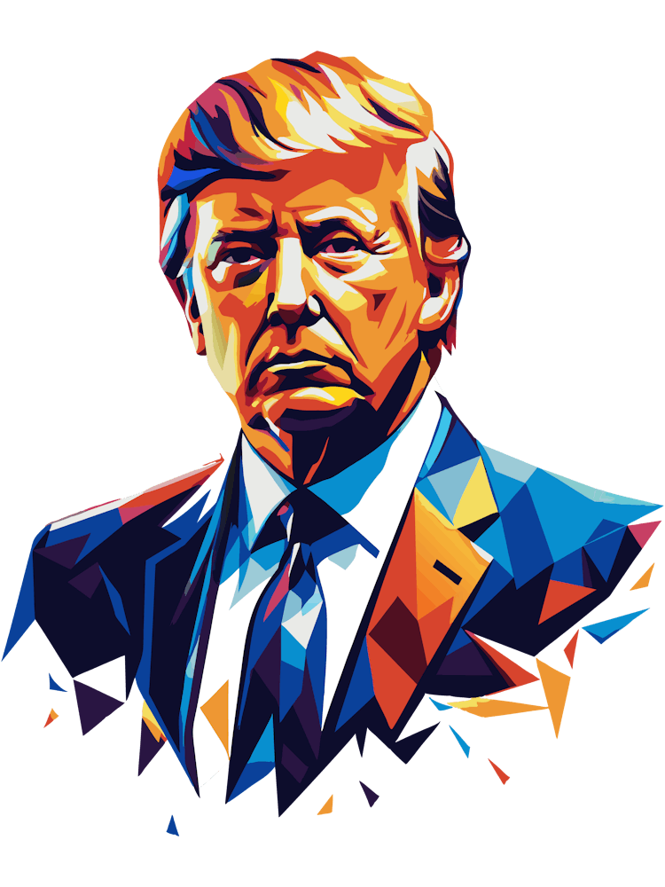 Donald Trump Portrait WPAP Pop Art