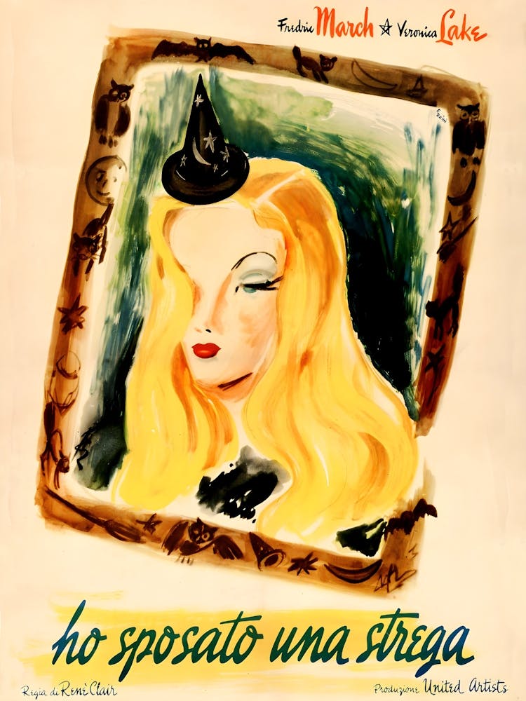 I Married A Witch, Vintage Movie Poster