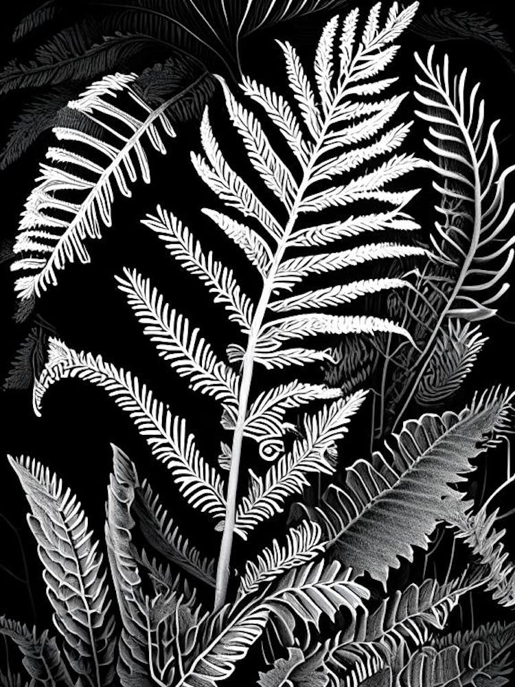 Hardy Fern Linocut