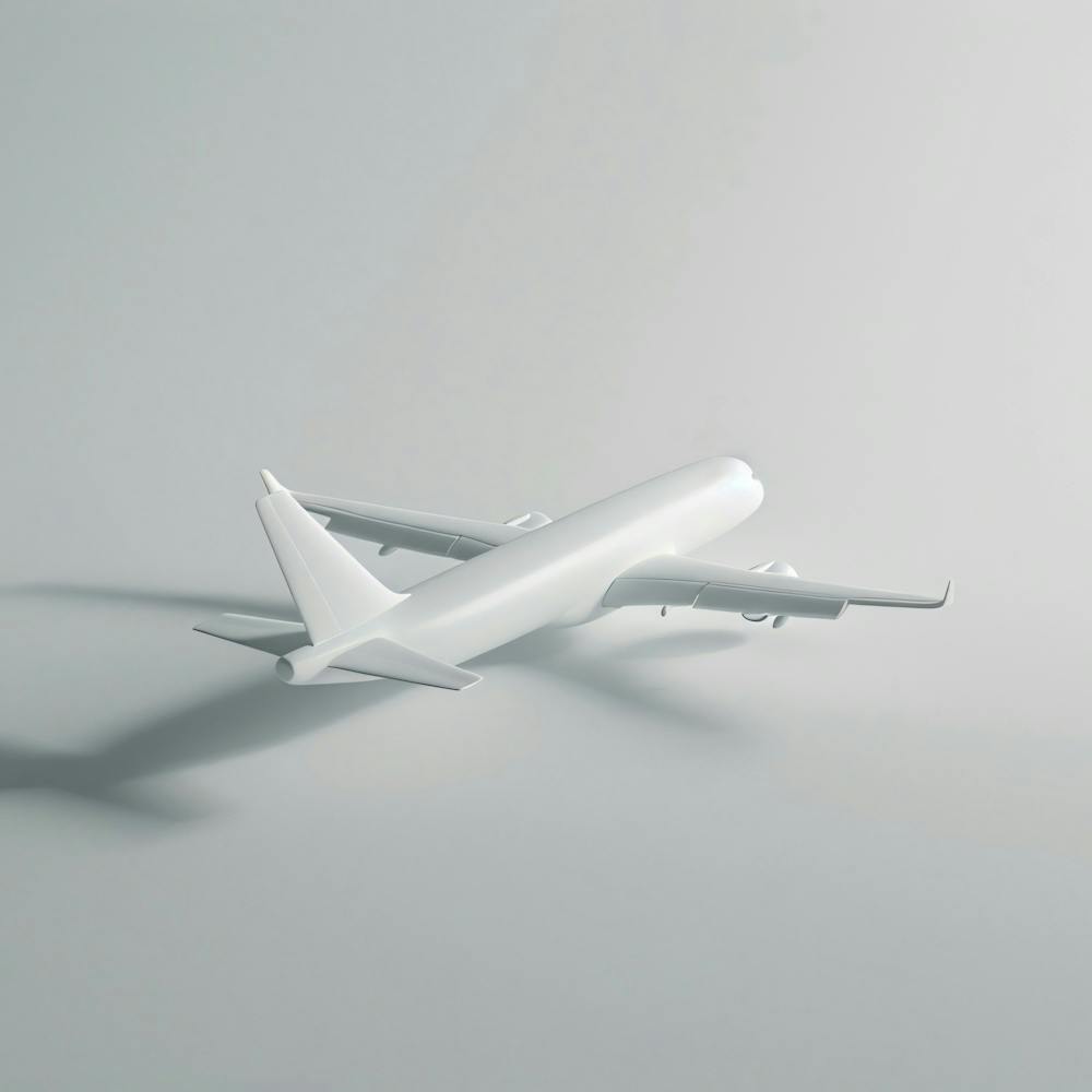 Weißes Flugzeug