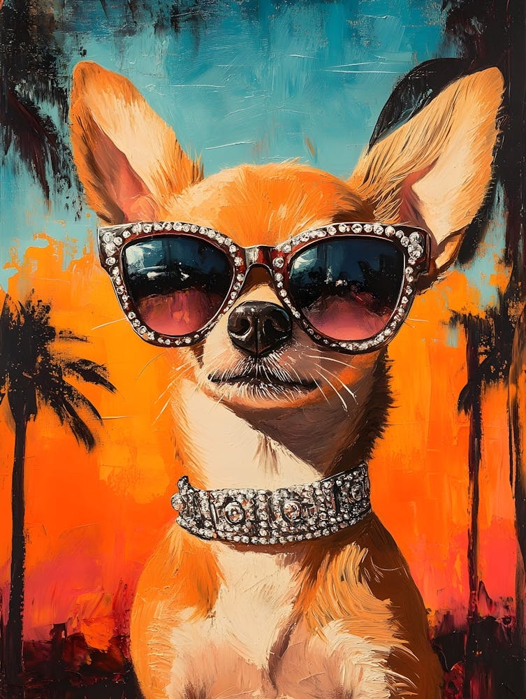 Chihuahua avec lunettes de soleil 9