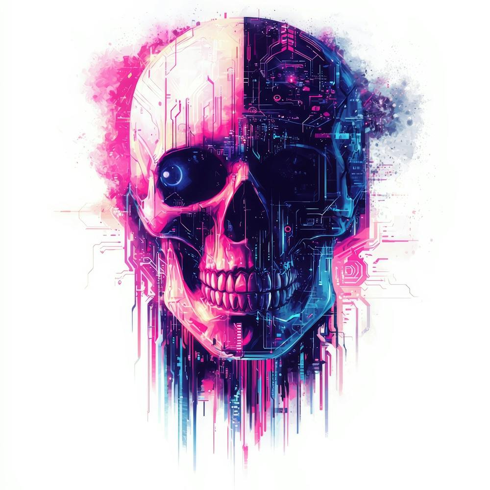 Skull - Digital Art.Generated AI. Wall