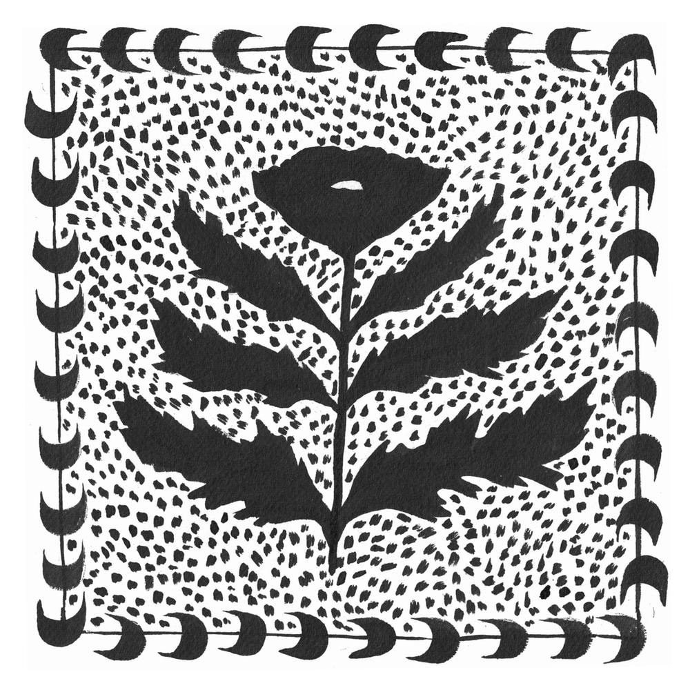 Monochrome Dancing Poppy