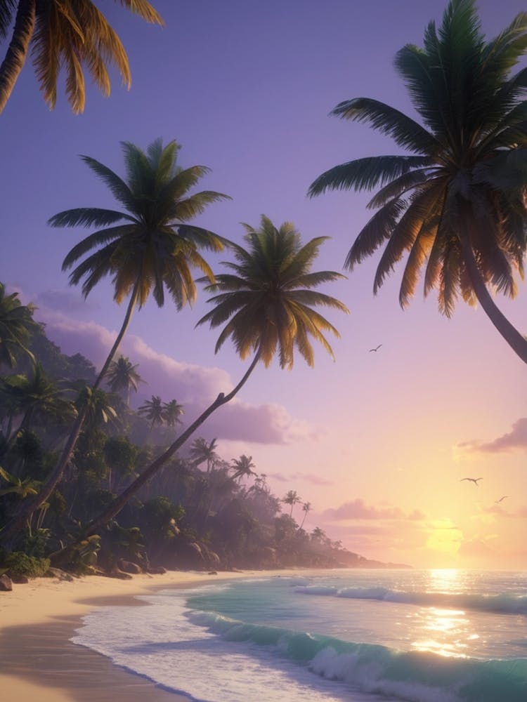Sunset On The Beach 2