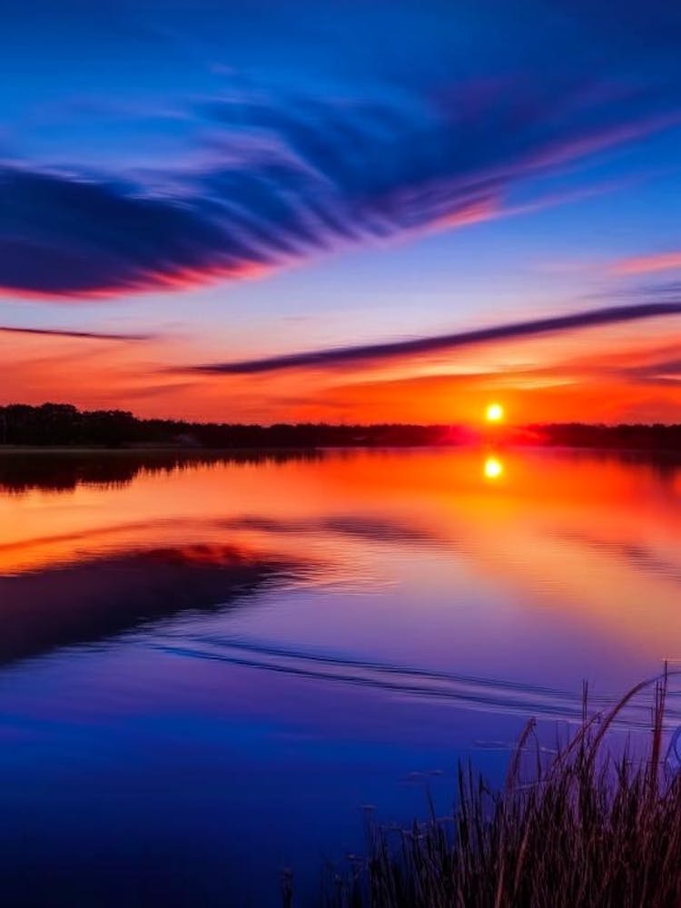 Sunset Over Lake Waterscape Photography 1