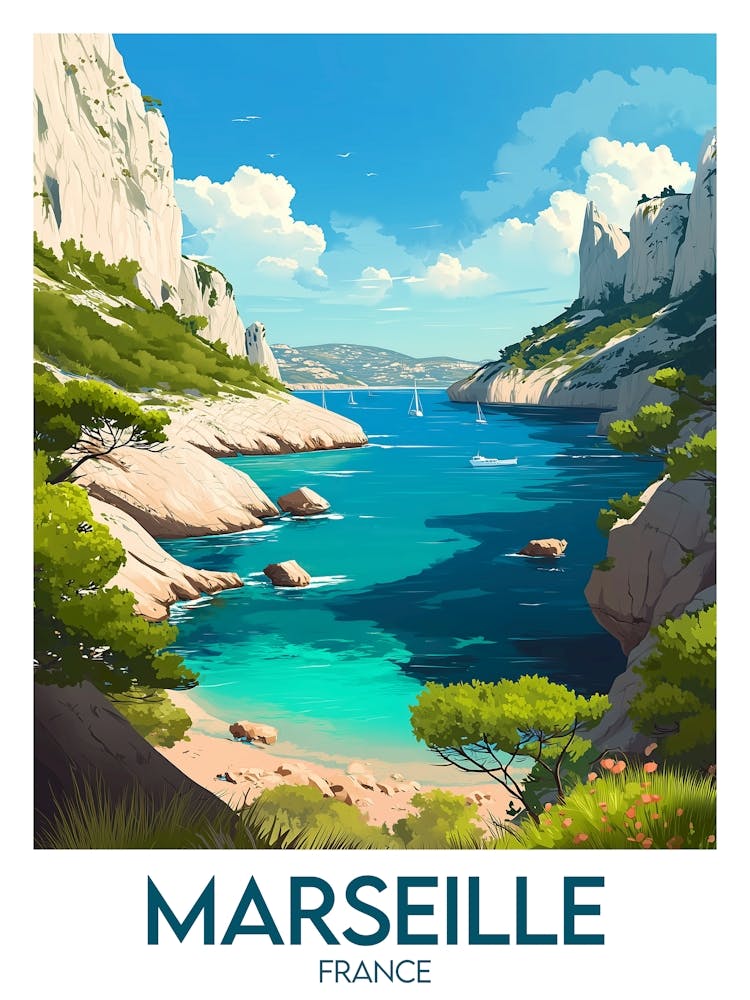 Affiche de voyage Marseille