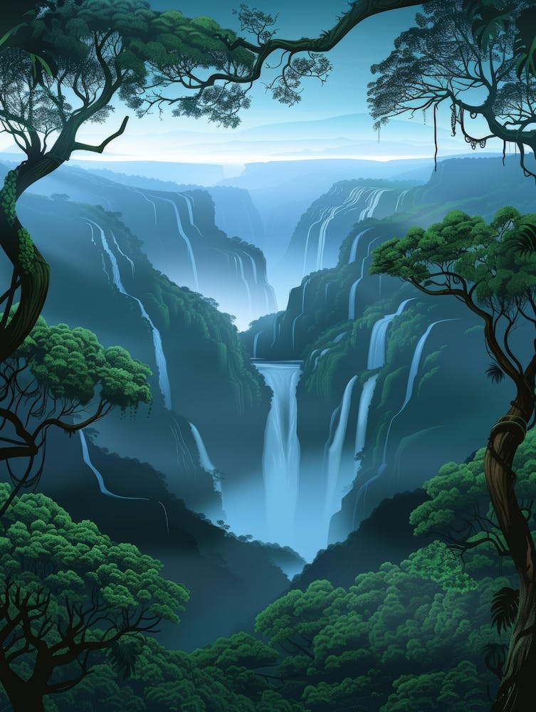 Waterfall In The Jungle