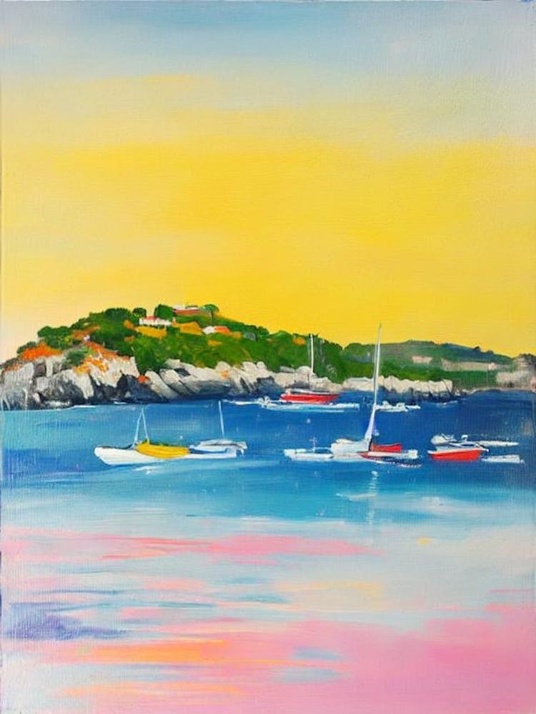 Cala Salada, Ibiza, Spain Bright Abstract