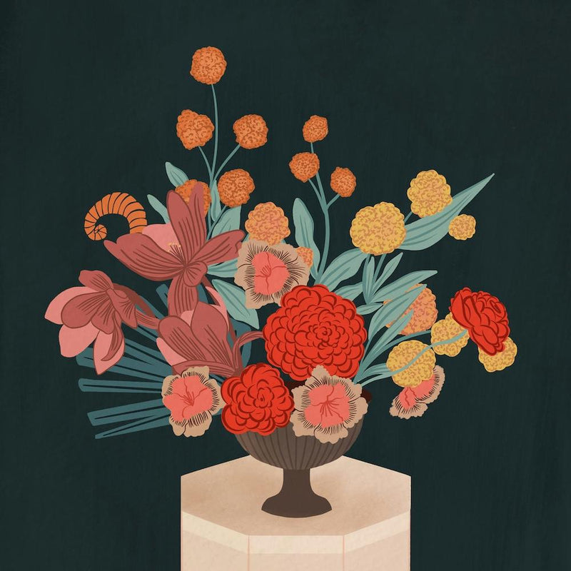 Blumen für Widder Quadrat