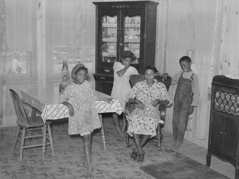 Southeast Missouri Farms, Sharecropper Family Resettled In New Home, La Forge, Missouri By Russell Lee