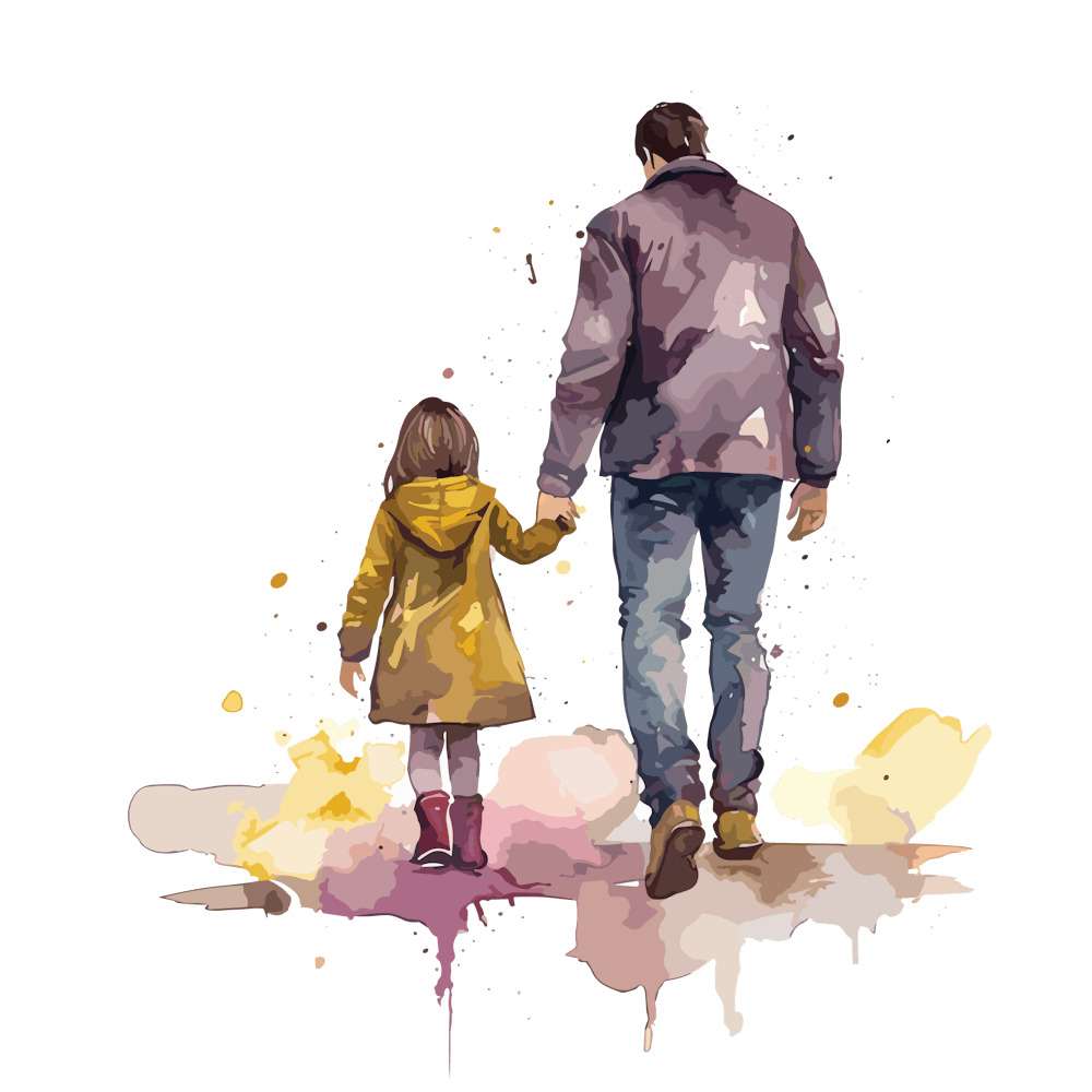 Father And Daughter Holding Hands Father's Day